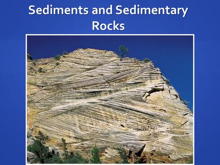 Sediments and Sedimentary Rocks. Significance for Climate and CCS Form at the surface, so directly influnced by Earth’s climate, provide the climate record.
