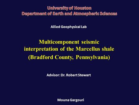 Multicomponent seismic interpretation of the Marcellus shale