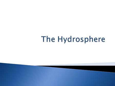 The Hydrosphere.