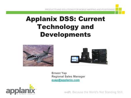 Applanix DSS: Current Technology and Developments