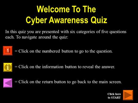 Welcome To The Cyber Awareness Quiz