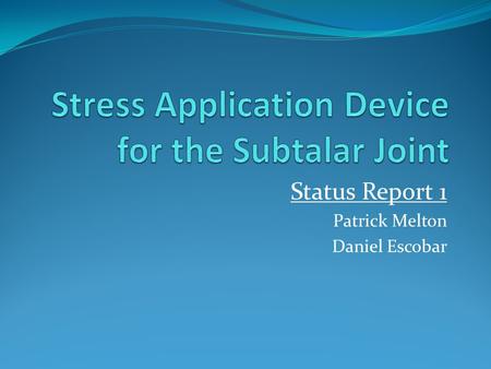 Status Report 1 Patrick Melton Daniel Escobar. Recap - Objective The objective is to utilize the research of the medical literature gathered and translate.
