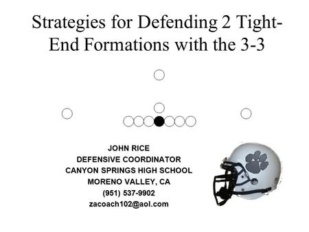 Strategies for Defending 2 Tight-End Formations with the 3-3