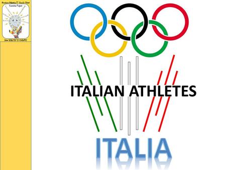 ITALIAN ATHLETES. VALENTINA VEZZALI PERSONAL INFORMATION BORN14 TH of February 1974 HEIGHT1.64 m WEIGHT53 Kg SPORT FENCE OLYMPIC GAMES ATLANTA1996 SYDNEY2000.