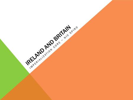 IRELAND AND BRITAIN IMPERIALIZATION CORE ~ NIC SPIRO.