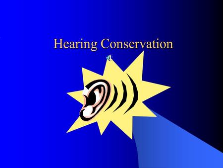 Hearing Conservation Agenda Objectives and Responsibilities The Effects of Noise Factors Affecting Hearing Loss Hearing Conservation Program Noise Hazard.