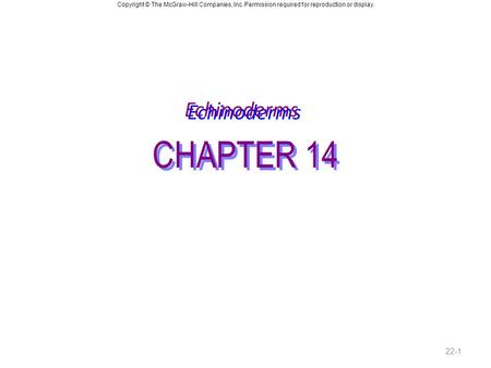 Echinoderms CHAPTER 14.
