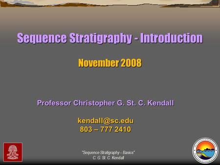 Professor Christopher G. St. C. Kendall