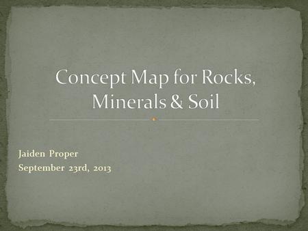 Jaiden Proper September 23rd, 2013. Organic Matter Soil Conservation Permeability Composition Color Metamorphic ROCKSMINERALS Texture Horizons Hardness.