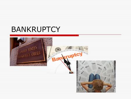 BANKRUPTCY. COLORADO FILINGS TREASURERER’S RESPONSIBILITIES.