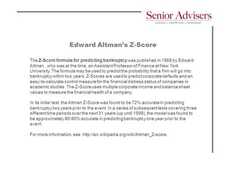Edward Altman’s Z-Score