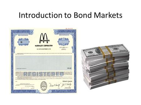 Introduction to Bond Markets