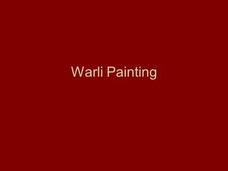 Warli Painting.