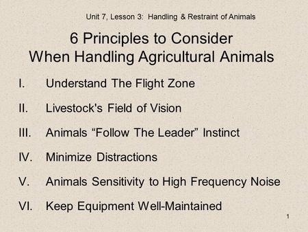 6 Principles to Consider When Handling Agricultural Animals