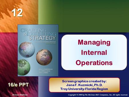 Managing Internal Operations
