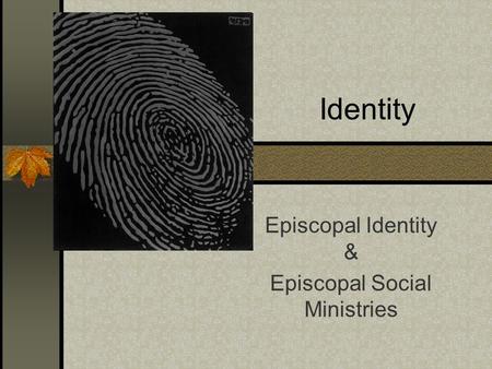 Identity Episcopal Identity & Episcopal Social Ministries.