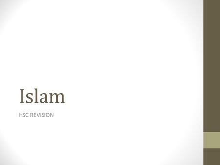 Islam HSC REVISION.