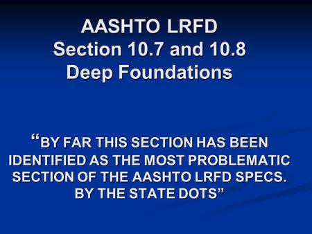 AASHTO LRFD Section and 10