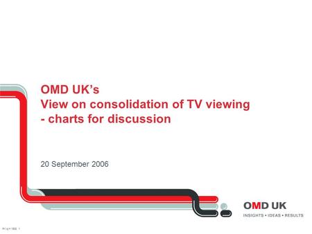 PK sjm 1508 1 OMD UK’s View on consolidation of TV viewing - charts for discussion 20 September 2006.