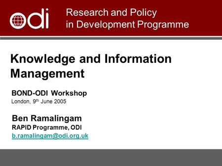 Knowledge and Information Management