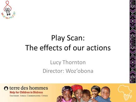 Play Scan: The effects of our actions Lucy Thornton Director: Woz’obona.