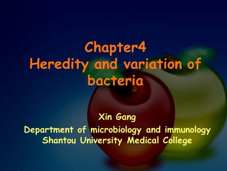 Chapter4 Heredity and variation of bacteria