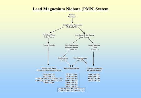 Lead Magnesium Niobate (PMN) System
