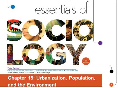 Chapter 15: Urbanization, Population,