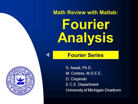 Math Review with Matlab: