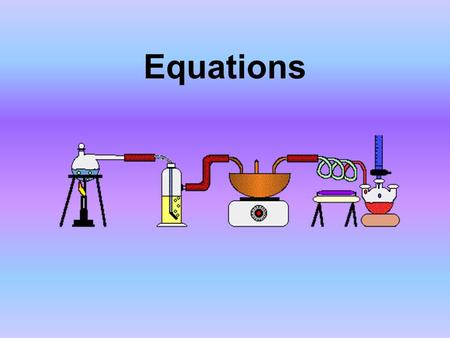 Equations. Chemical Reaction When a substance goes through a reaction and changes into another substance.
