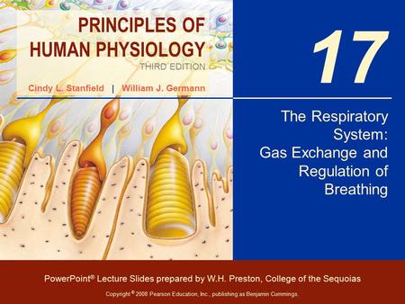 The Respiratory System: Gas Exchange and Regulation of Breathing