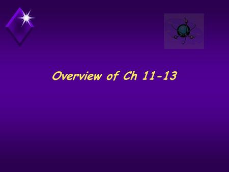 Overview of Ch 11-13. Properties of Solutions Chapter 11.