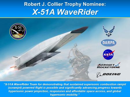 Robert J. Collier Trophy Nominee: X-51A WaveRider