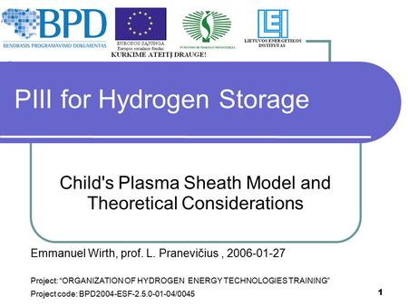 PIII for Hydrogen Storage