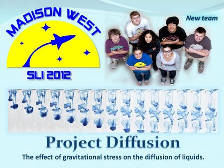 The effect of gravitational stress on the diffusion of liquids. New team.