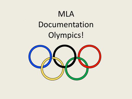 MLA Documentation Olympics!. Event #1: Dive In! You have a book titled Swimming and You, written by Jamie Johnson. It was published in 1976 by Magnuson.