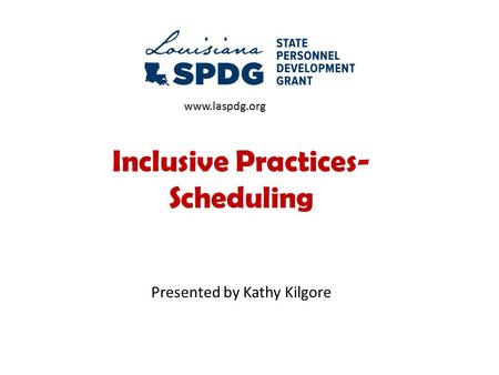 Inclusive Practices- Scheduling
