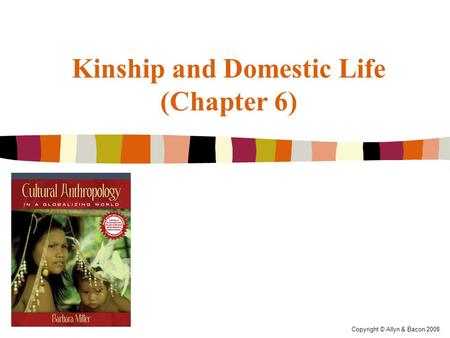 Copyright © Allyn & Bacon 2008 Kinship and Domestic Life (Chapter 6)