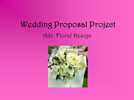 Wedding Proposal Project