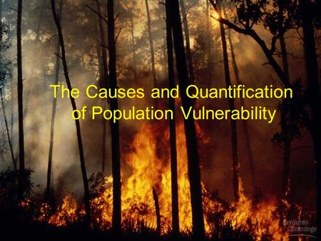The Causes and Quantification of Population Vulnerability.