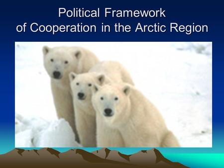 Political Framework of Cooperation in the Arctic Region.