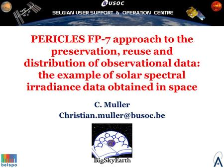 PERICLES FP-7 approach to the preservation, reuse and distribution of observational data: the example of solar spectral irradiance data obtained in space.