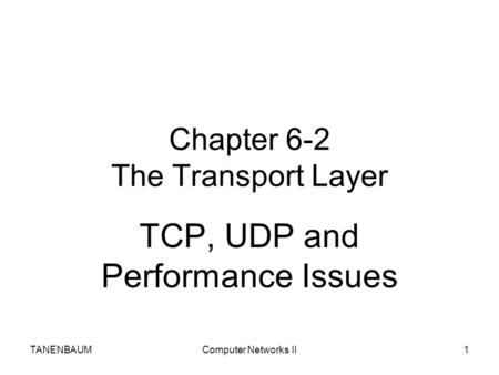 Chapter 6-2 The Transport Layer