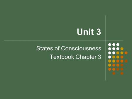States of consciousness essay