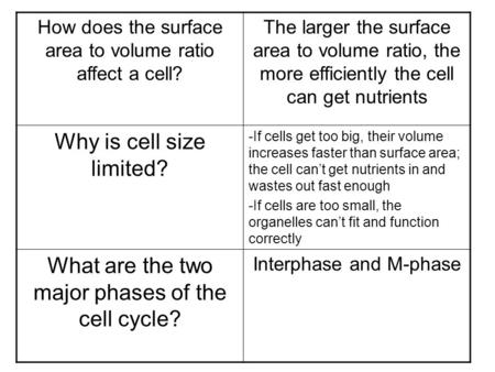 Why is cell size limited?