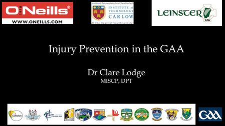 Injury Prevention in the GAA