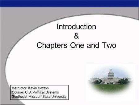Introduction & Chapters One and Two