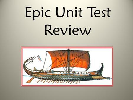 Epic Unit Test Review.