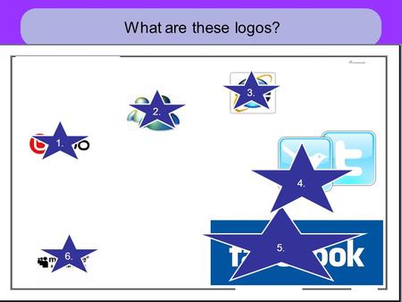 What are these logos? 1. 2. 3. 5. 4. 6.. Unit Objectives Look at the dangers of the internet Learn how to keep yourself safe Find out what Cyberbullying.