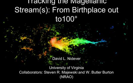 Tracking the Magellanic Stream(s): From Birthplace out to100° David L. Nidever University of Virginia Collaborators: Steven R. Majewski and W. Butler Burton.